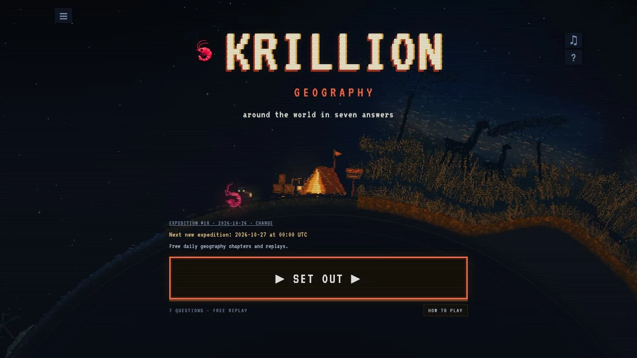 Krillion Geography Game preview